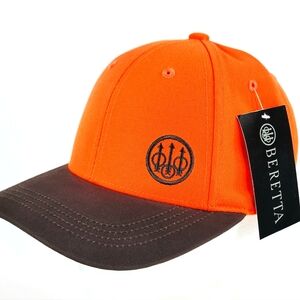 Beretta Trident Upland Hat Tobacco & Blaze Orange ~ Adjustable Size